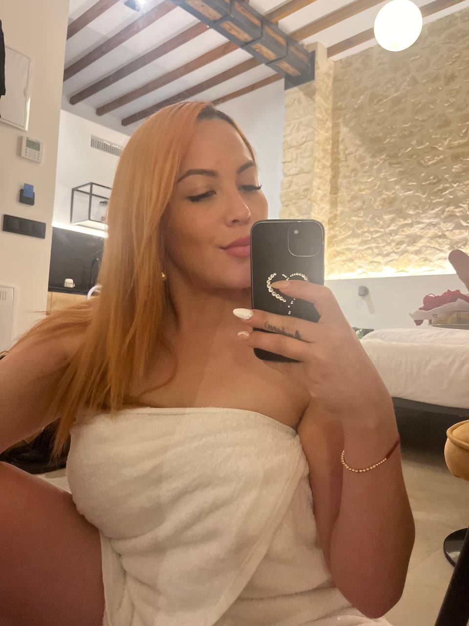 In A Towel Preparing To Record