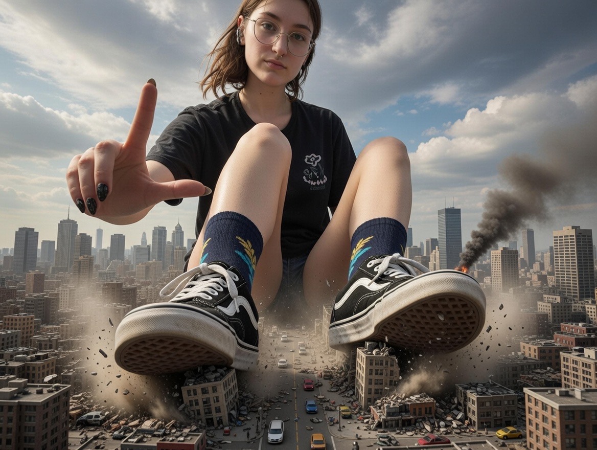 Destroying The City With Giant Shoes