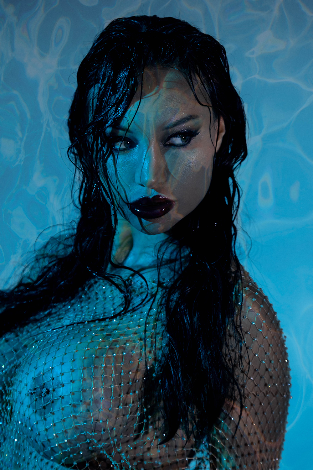 Hot Monika Fox In Diamond Fishnet!