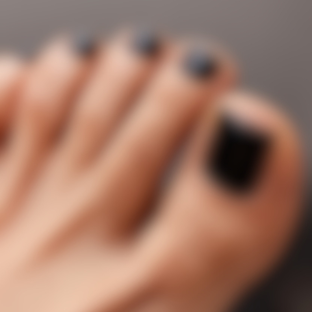 Shiny Black Toes Tease