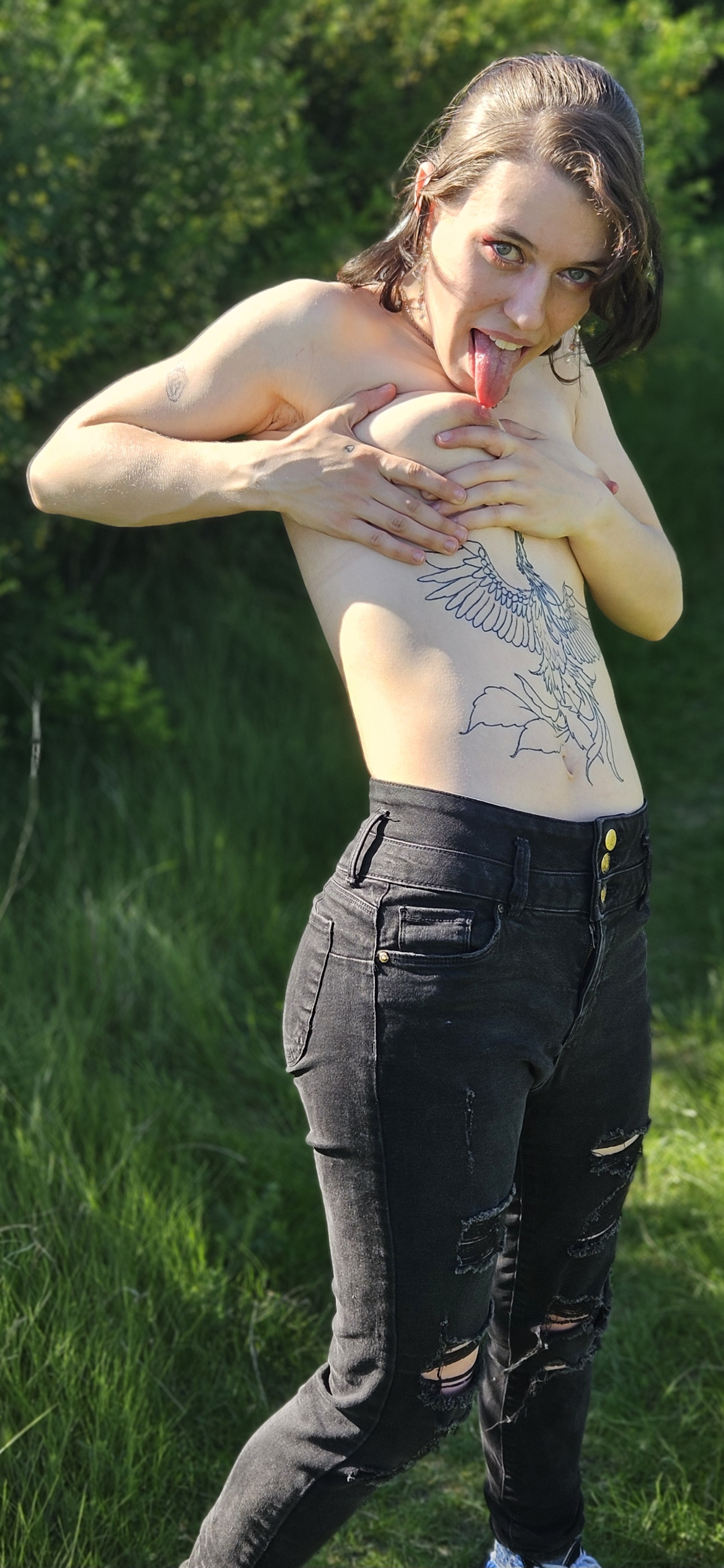 Shirtless Trail Walk