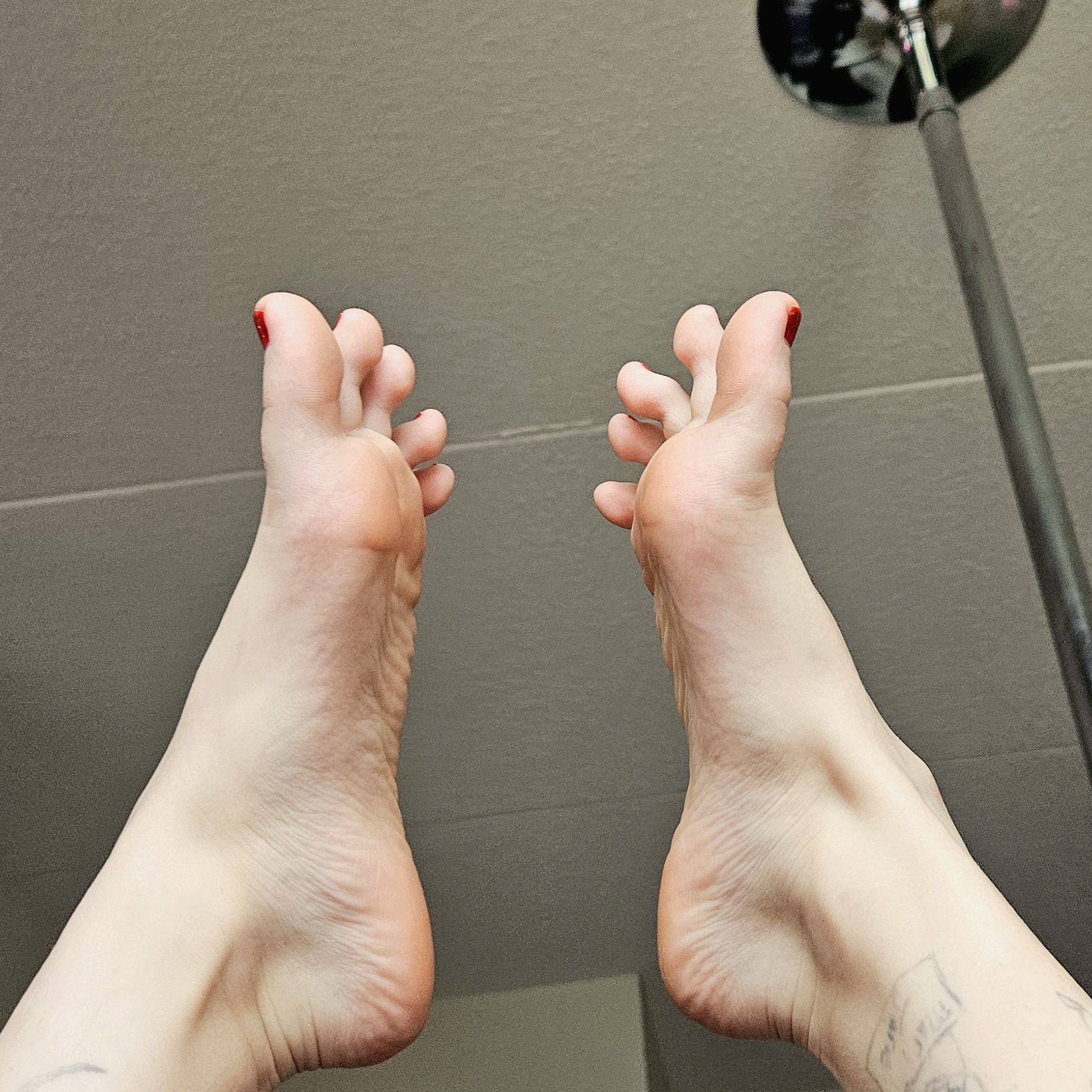 Tempting Red Toenails