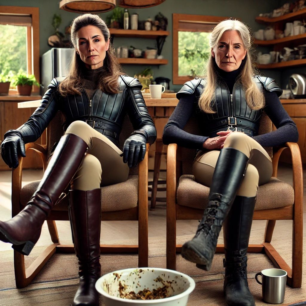 Punished For Complaining: Women In High Boots Use Food Scraps To Teach Their Servant Obedience In The Kitchen