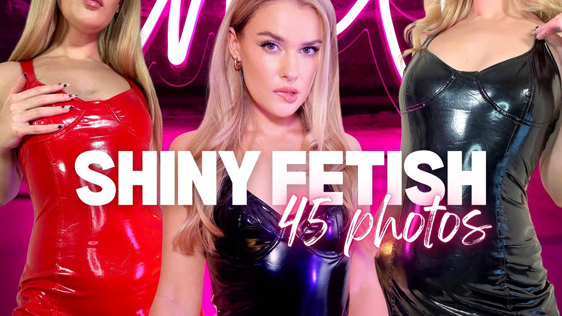 Shiny Fetish Photo Set PVC Vinyl Latex Femdom POV Goddess Worship Photos