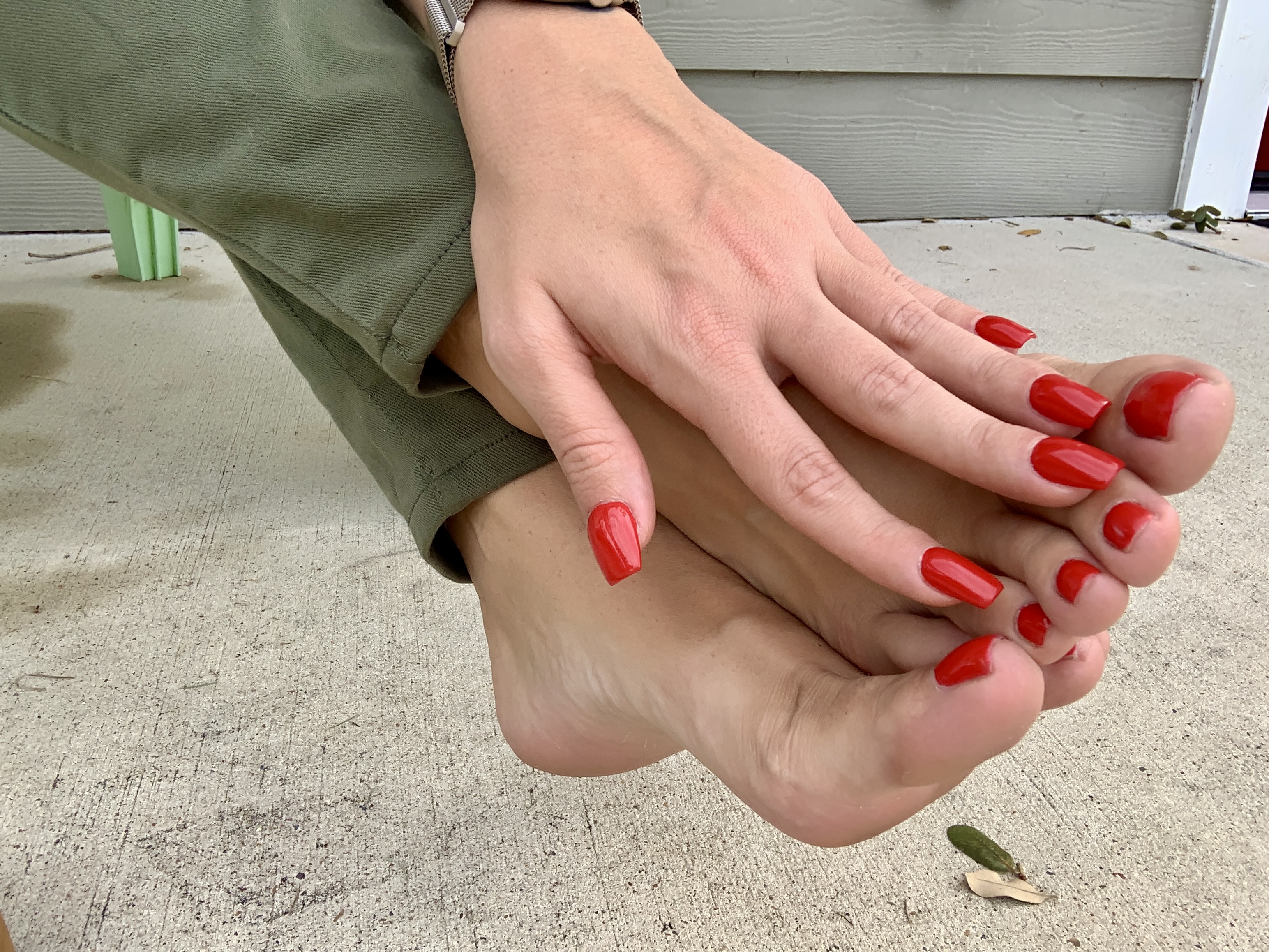 Shiny Red Mani-Pedi